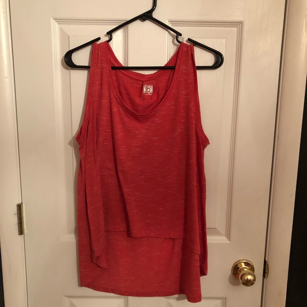 RED/PINK CONVERSE TANK TOP **PRICE NEGOTIABLE**